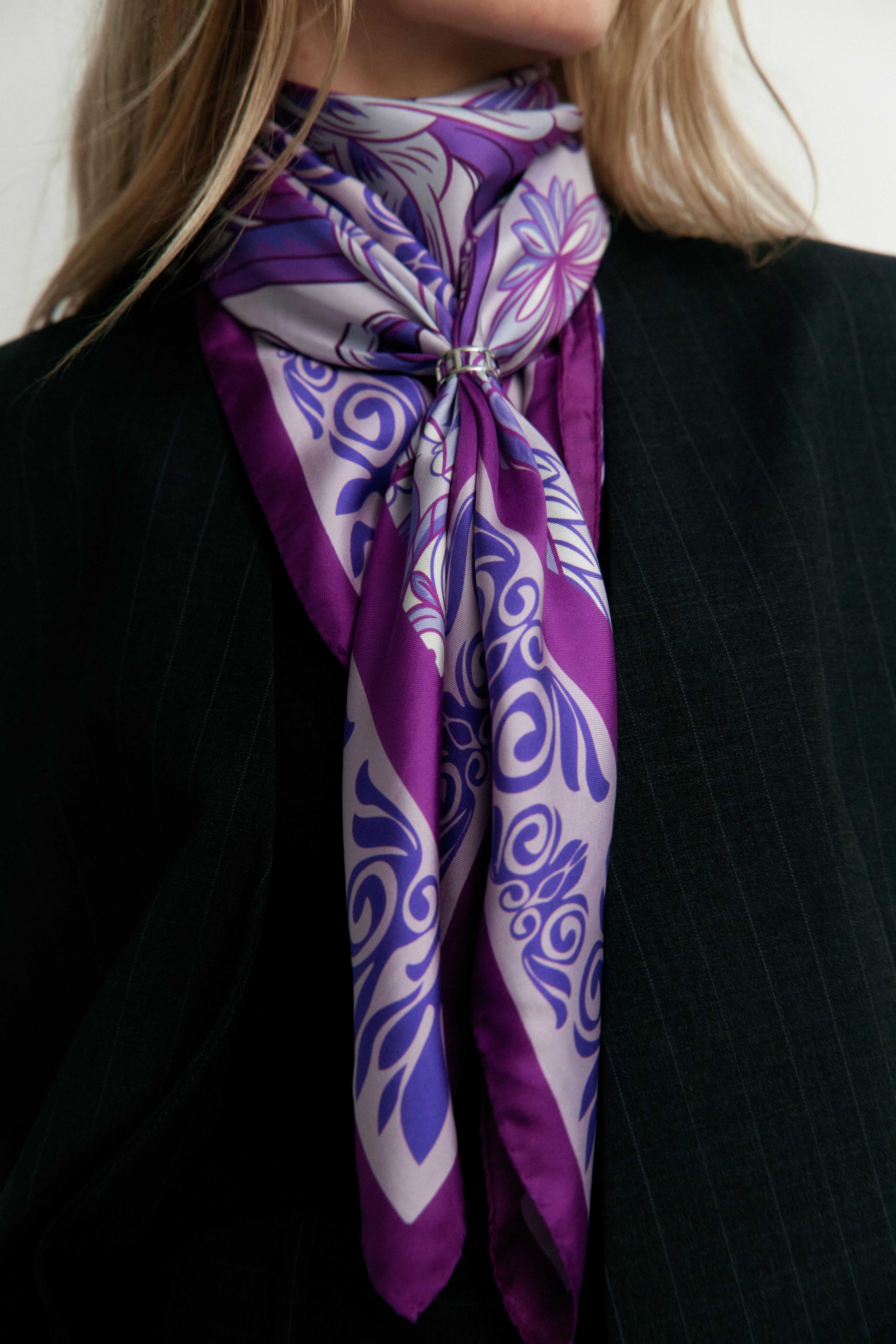 Viobella Petite Silk Scarf | Made in Como, Italy | TAMARA