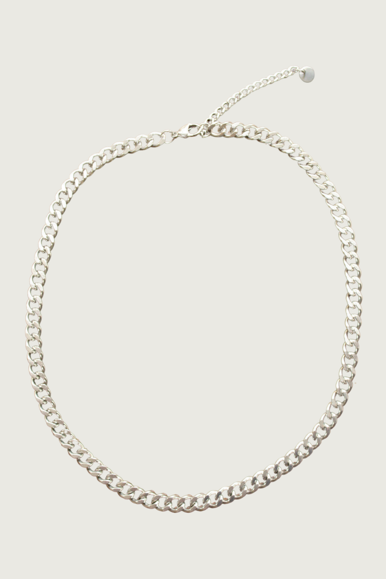 Stainless steel silver chain used to elevate TAMARA silk scarf styling